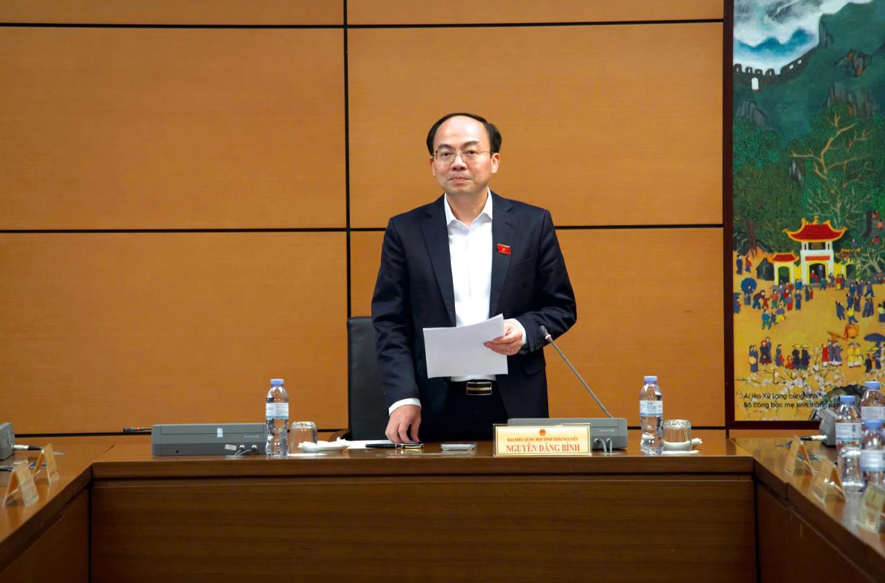 Đoàn ĐBQH tỉnh Thái Nguyên thảo luận tại tổ về phát triển kinh tế - xã hội và đầu tư công trung hạn 2026 - 2030